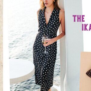 Ciao Lucia Black and White Polka Dot Midi Dress